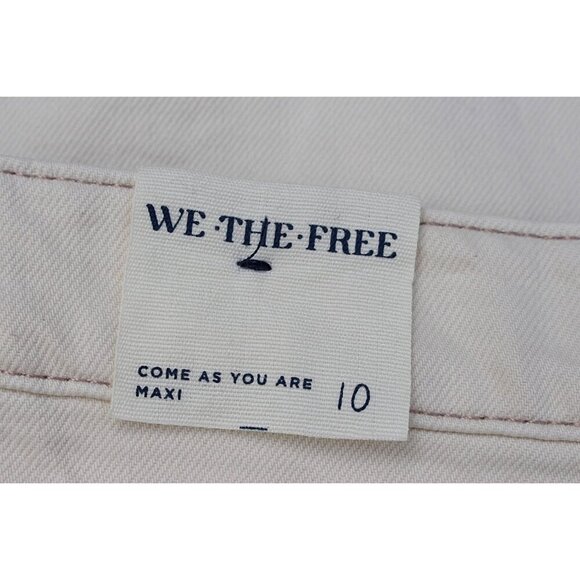 NEW Free People We the Free - Come As You Are Denim Maxi Skirt in WISP - sz 10 - Picture 2 of 11